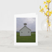 Hawthorneの校舎、Bridgport、VT カード (黄色い花)