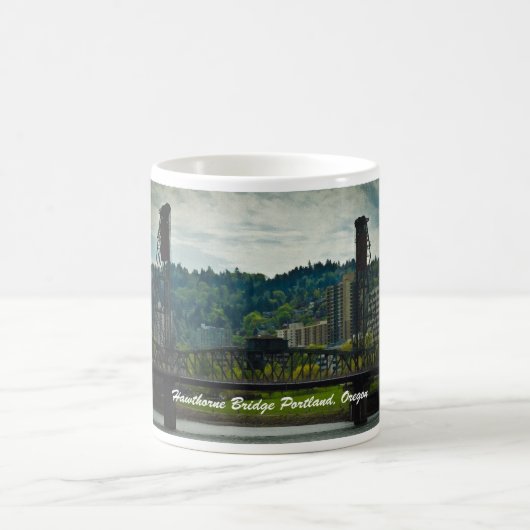 Hawthorne橋ポートランド、オレゴン コーヒーマグカップ (中央)