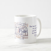 Hawthorne -深紅手紙の単語および引用文 コーヒーマグカップ (正面右)