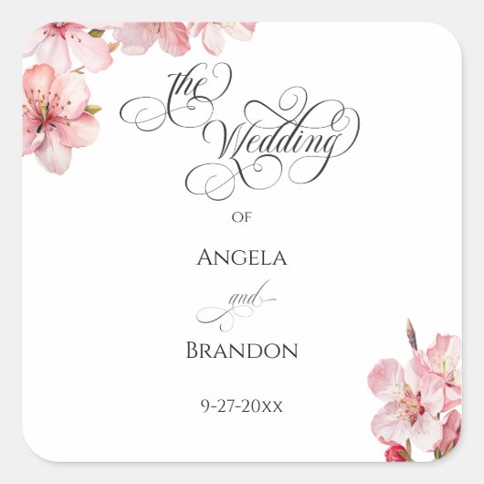 Hawthorne Calligraphy  スクエアシール (正面)