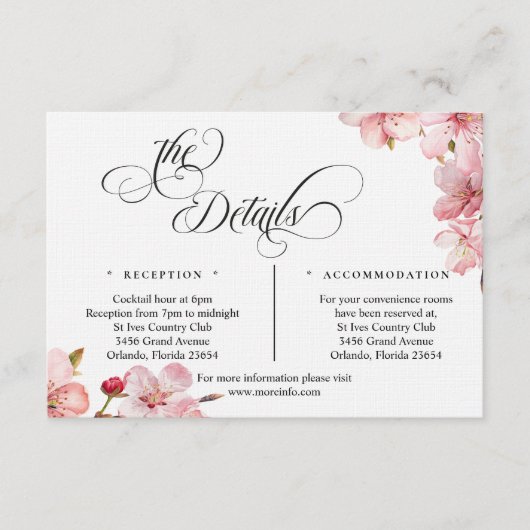 Hawthorne Calligraphy Details Enclosure Card エンクロージャーカード (正面)