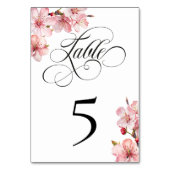 Hawthorne Calligraphy Table Number Card テーブルナンバー (裏面)
