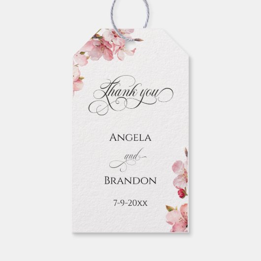 Hawthorne Calligraphy Thank You ギフトタグ (裏面)