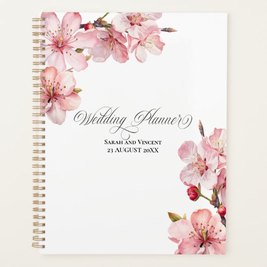 Hawthorne Elegant Calligraphy Wedding プランナー手帳 (正面)