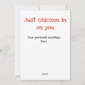 HAYは、あなたのグリーティングカードと一緒に鶏を入れて シーズンカード (裏面)