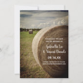 Hay 素朴 Bales Ranch Wedding Save the Date セーブザデート (正面)