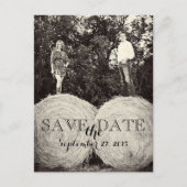 Hay Bales結婚写真DATEポストカードを保存 案内ポストカード (正面)