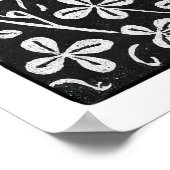 Hay Bales And Clover Large Linocut Print ポスター (角)