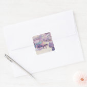 Hay Carts, Cumberland Market (キャンバス上の油) スクエアシール (封筒)