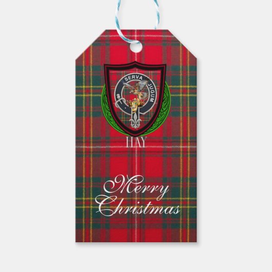 Hay Scottish Clan Tartan & Crest ギフトタグ (正面)