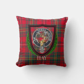 Hay Scottish Clan Tartan & Crest クッション (正面)