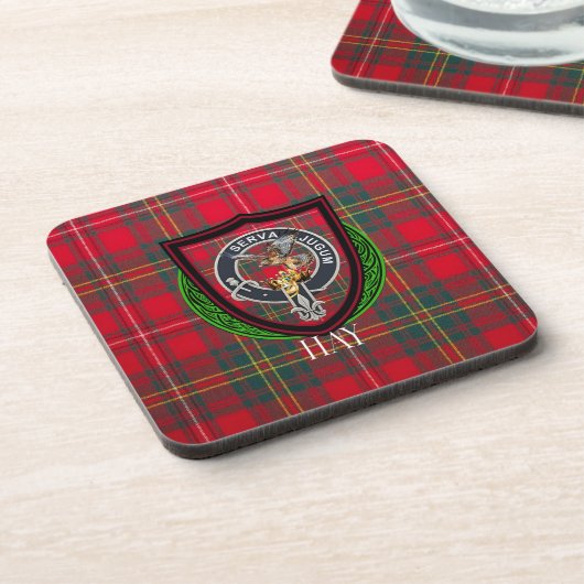 Hay Scottish Clan Tartan & Crest コースター (左側)