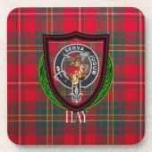 Hay Scottish Clan Tartan & Crest コースター (正面)