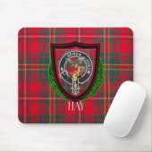 Hay Scottish Clan Tartan & Crest マウスパッド (マウス)