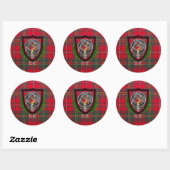Hay Scottish Clan Tartan & Crest ラウンドシール (シート)