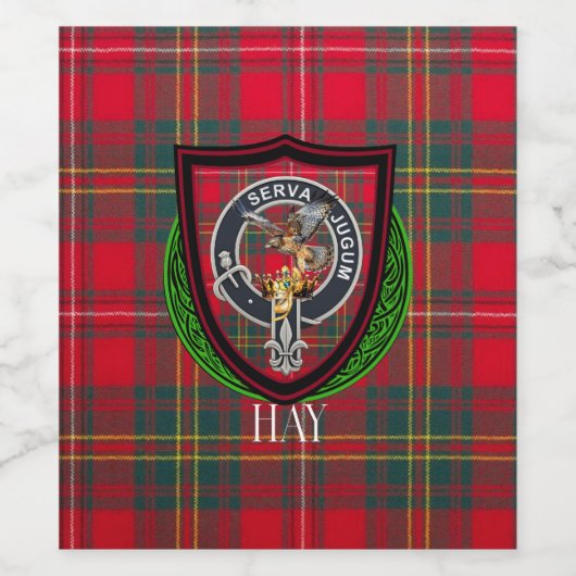 Hay Scottish Clan Tartan & Crest ワインラベル (シングルラベル)