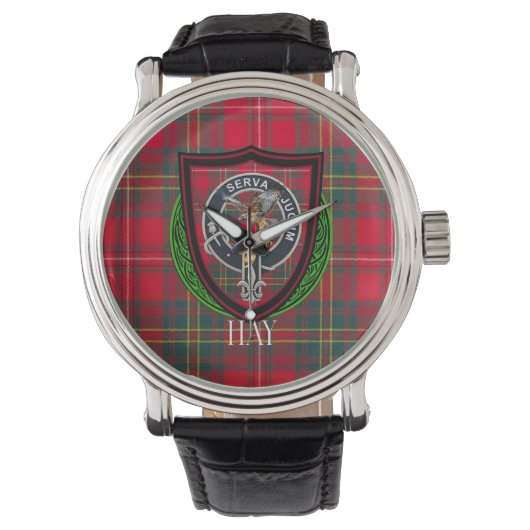 Hay Scottish Clan Tartan & Crest 腕時計 (正面)