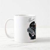 Hayabusaのオレンジのバイク コーヒーマグカップ (左)