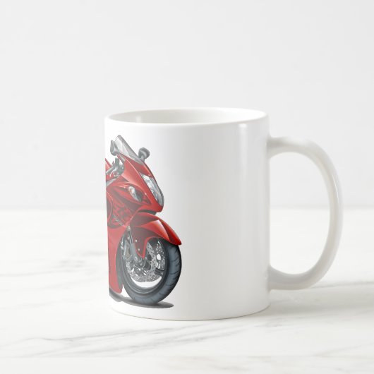 Hayabusaの赤のバイク コーヒーマグカップ (右)