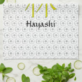 Hayashiのモノグラム キッチンタオル (折り畳み)