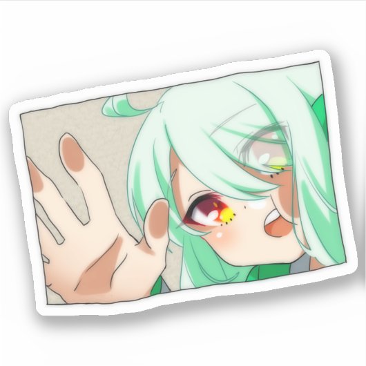 HayaTikaze's sticker ⑧むぅ～ シール (正面)