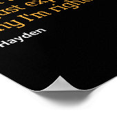 Hayden Gift Quote Funny Birthday Personalized Name ポスター (角)