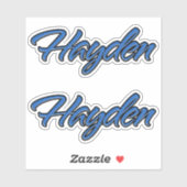 Hayden Name blue Aufkleber Sticker Stickerset シール (シート)