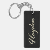 Hayden Name whitegold Schlüsselanhänger Anhänger キーホルダー (正面左)