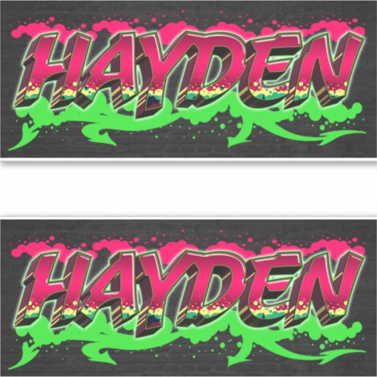 Hayden Vorname Name Graffiti Aufkleber Sticker シール (正面)