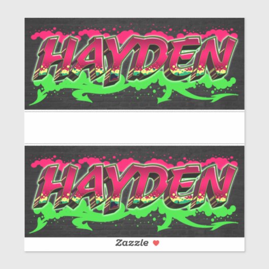 Hayden Vorname Name Graffiti Aufkleber Sticker シール (シート)