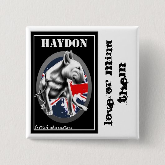 Haydon Pin 缶バッジ (正面)
