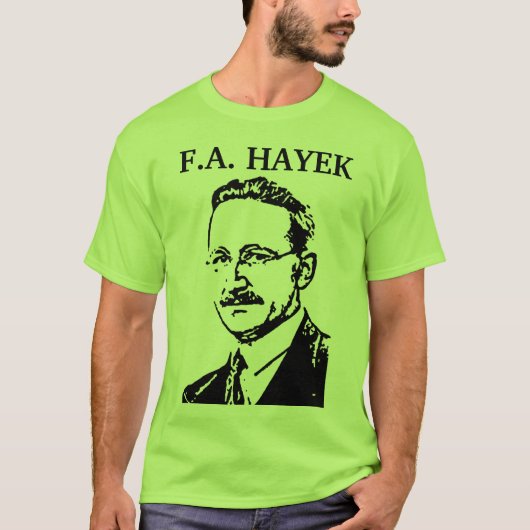 Hayekの白黒 Tシャツ (正面)