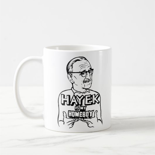 Hayekは私の同郷人のマグです コーヒーマグカップ (左)