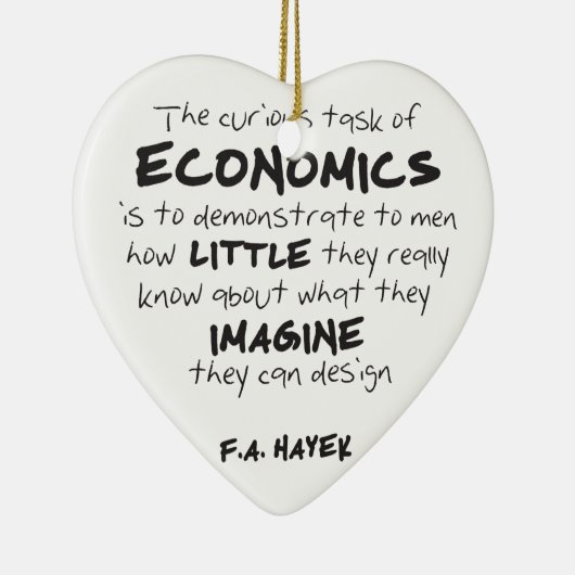 Hayek -経済学の好奇心が強い仕事 セラミックオーナメント (右)