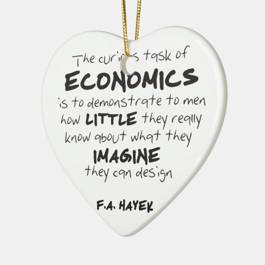 Hayek -経済学の好奇心が強い仕事 セラミックオーナメント (左)
