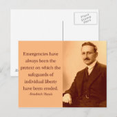 Hayek on Emergency ポストカード (正面/裏面)