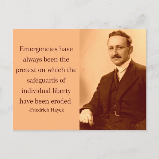 Hayek on Emergency ポストカード (正面)
