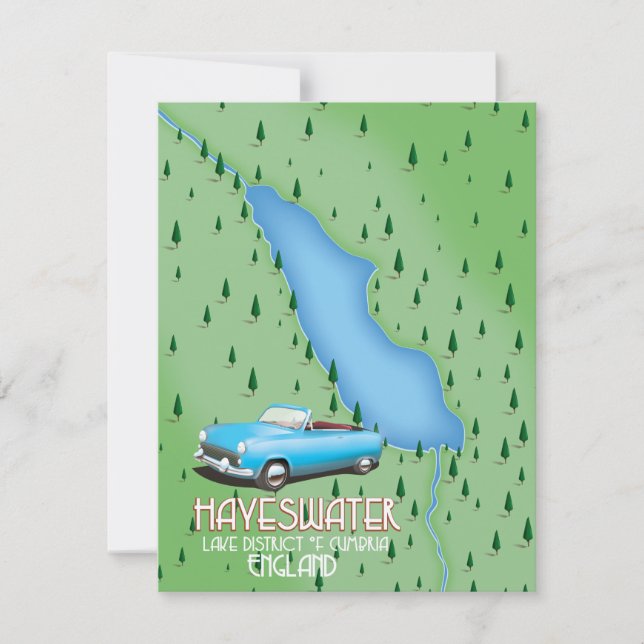 Hayeswater Lake Districtマップ旅行ポスター (正面)