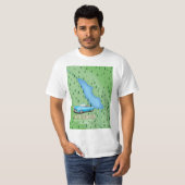 Hayeswater Lake Districtマップ旅行ポスター Tシャツ (正面フル)
