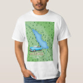 Hayeswater Lake Districtマップ旅行ポスター Tシャツ (正面)