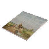 Hayfieldに行きます、1853年(millboardの油) タイル (側面)