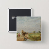 Hayfieldに行きます、1853年(millboardの油) 缶バッジ (正面&裏面)