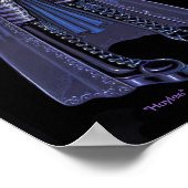 "Haylee"紫色のタトゥー蝶フェアリーのポスター ポスター (角)