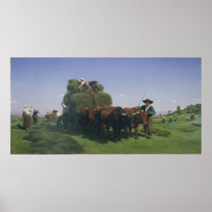 Haymaking、オーベルニュ山地 ポスター