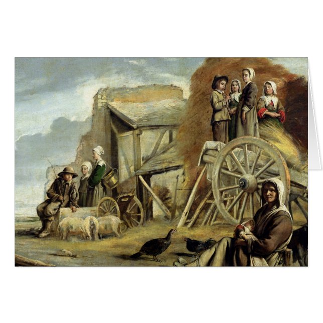 Haymaking 1641年からのHaycart、かリターン (正面横)
