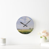 Haymaking 1838年(キャンバスの油) ラウンド壁時計 (ホーム)