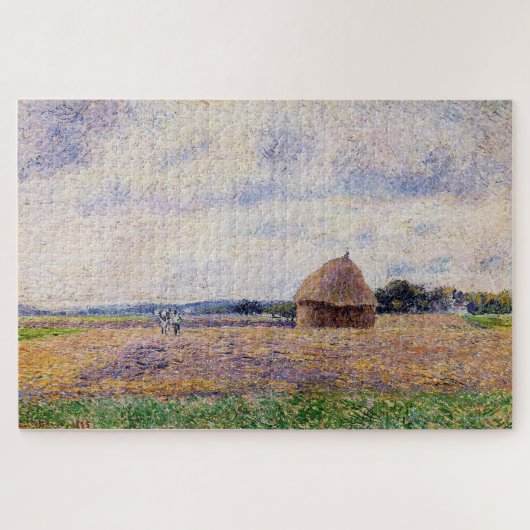 Haystack, Eragny (1885) by Camille Pissarro ジグソーパズル (横)