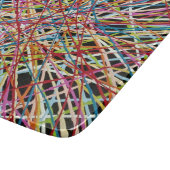 Haystack in Red 6 x 7 Deco Glass Cutting Board カッティングボード (角)