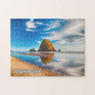 Haystack Rock, Cannonビーチ,オレゴン,アメリカ ジグソーパズル