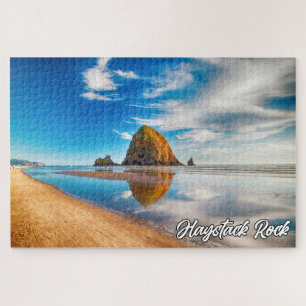 Haystack Rock, Cannonビーチ,オレゴン,アメリカ ジグソーパズル